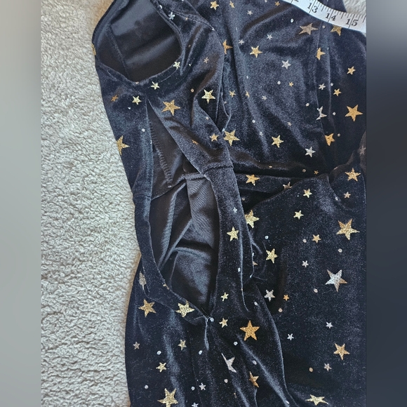 Allegra K Gold & Silver Stars Dress S - Picture 5 of 13